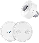 LoraTap Wireless Remote Control E26 Light Socket with Remote, 915MHz 656ft Range On Off Remote Co...