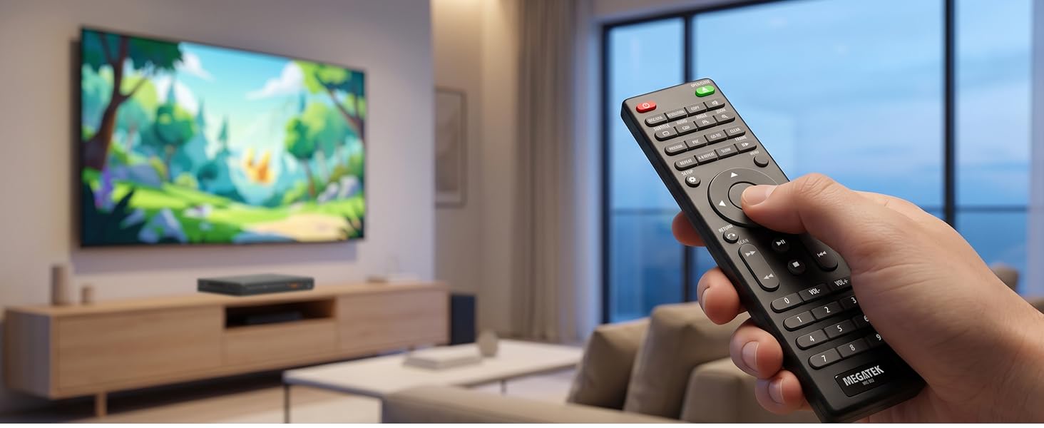 MEGATEK Region-Free DVD Player for TV with Remote Control