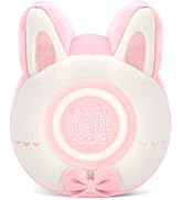QANYI Bunny Plush Alarm Clock Night Light, Cute Stuffed Animals with LED Display Clock Adjustable...