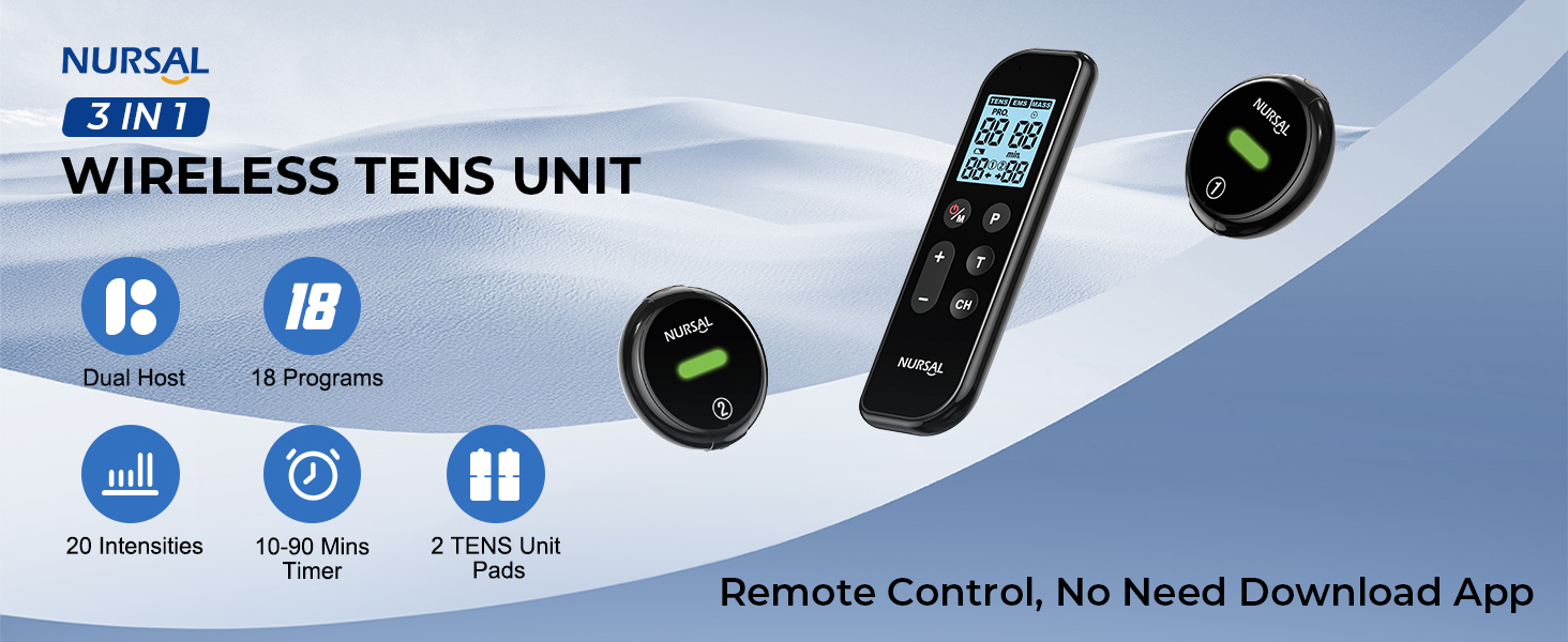 Wireless TENS Unit Muscle Stimulator
