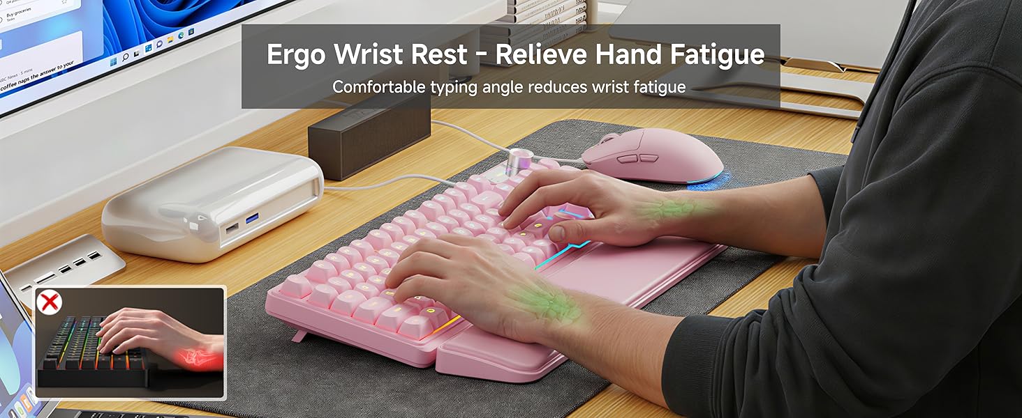 red keyboard white gaming keyboard cherry blossom keyboard creamy keyboard pink