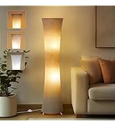 GyroVu 46" Modern Floor Lamps for Living Room, LED Column Standing Floor Lamp with 3 Color Temper...