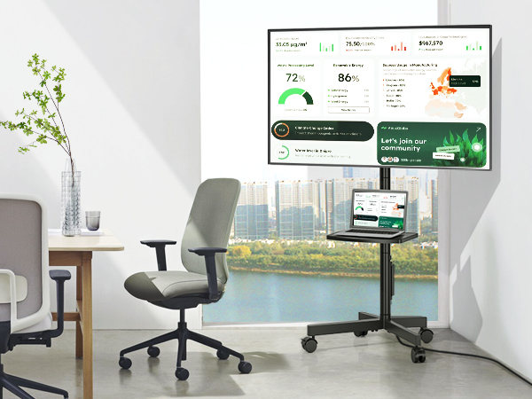 Mobile TV Cart with Power Outlet
