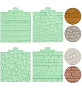 KALAIEN Wood Fondant Mold,Tree Bark Silicone Texture Mat for Clay,Fondant Impression Mat For Cake...