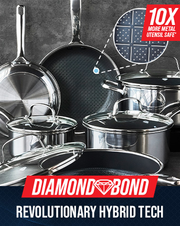 Blue Diamond Pan, Diamond-infused ceramic nonstick