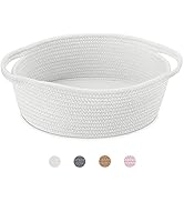 ABenkle Small Woven Storage Basket with Handles - 12"x8"x5", Decorative Rope Bin for Home Organiz...