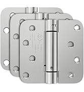 Bubxo 3 Pack Self Closing Door Hinges 4 Inch, Automatic Closing Door Hinge with 5/8'' Radius Corn...