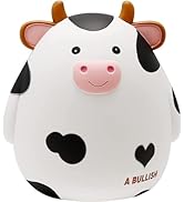 H&amp;W Cow Piggy Bank, Unbreakable Coin Box for Kids, Cute Animal Money Bank Birthday for Boys Girls...