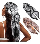 MaopaoBeauty 2PCS Head Scarf for Women's Hair 35" Square Head Scarf
