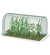 SPECILITE 98x49x49in Garden Plant Netting Mesh Cover for Raised Bed with Roll-up Zipper Door for ...