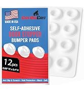 Small White Door Knob Bumpers - Made in USA - Self-Adhesive Door Handle Stoppers Wall Protectors,...