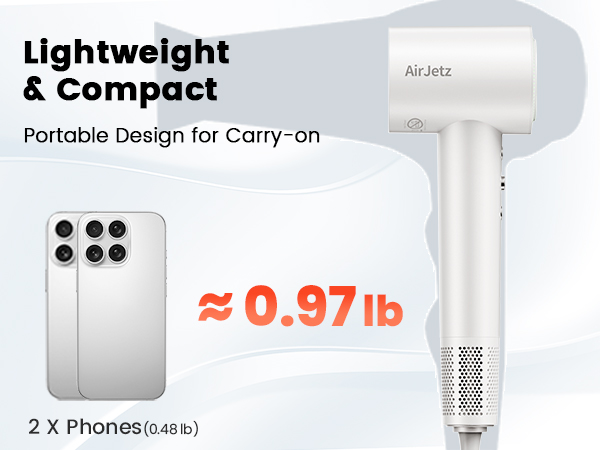 Lightweight hair dryer