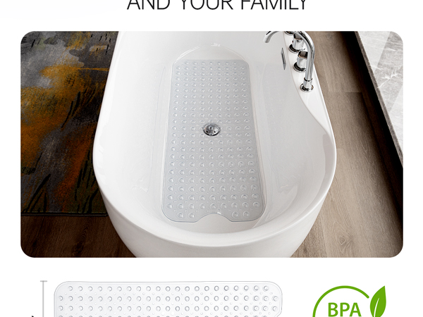 shower safety bath bathtub mat tub bath plastic extra large suction cup soft resistant