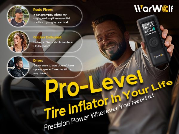 WARWOLF 160PSI Tire Inflator