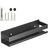 YuShiYan 15.7inches Stainless Steel Wall Mounted Floating Shelves for Kitchen,Bathroom,Living Roo...