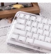 mintcaps Crystal Jelly Keyboard Keycaps - 119keys White Translucent Custom OEM Profile Keycap Set...
