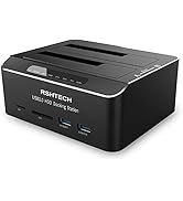 Hard Drive Docking Station RSHTECH USB 3.0 Aluminum Dual Bay Hard Drive Dock for 2.5" & 3.5" SATA...