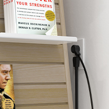 NTONPOWER Flat Plug Power Strip with 15 Ft Long Thin Flat Extension Cord, 3 Outlet 2 USB, Flat Plug