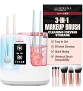 Serena Beauty Automatic Electric Makeup Brush Cleaner Machine – 3-in-1 Automatic Makeup Brush Cle...