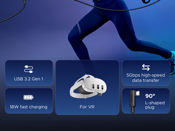 Charging &amp; Data Link USB A to USB C Cable