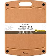Kikcoin Wood Cutting Board, Cutting Boards for Kitchen Dishwasher Safe Non-slip Chopping Board wi...