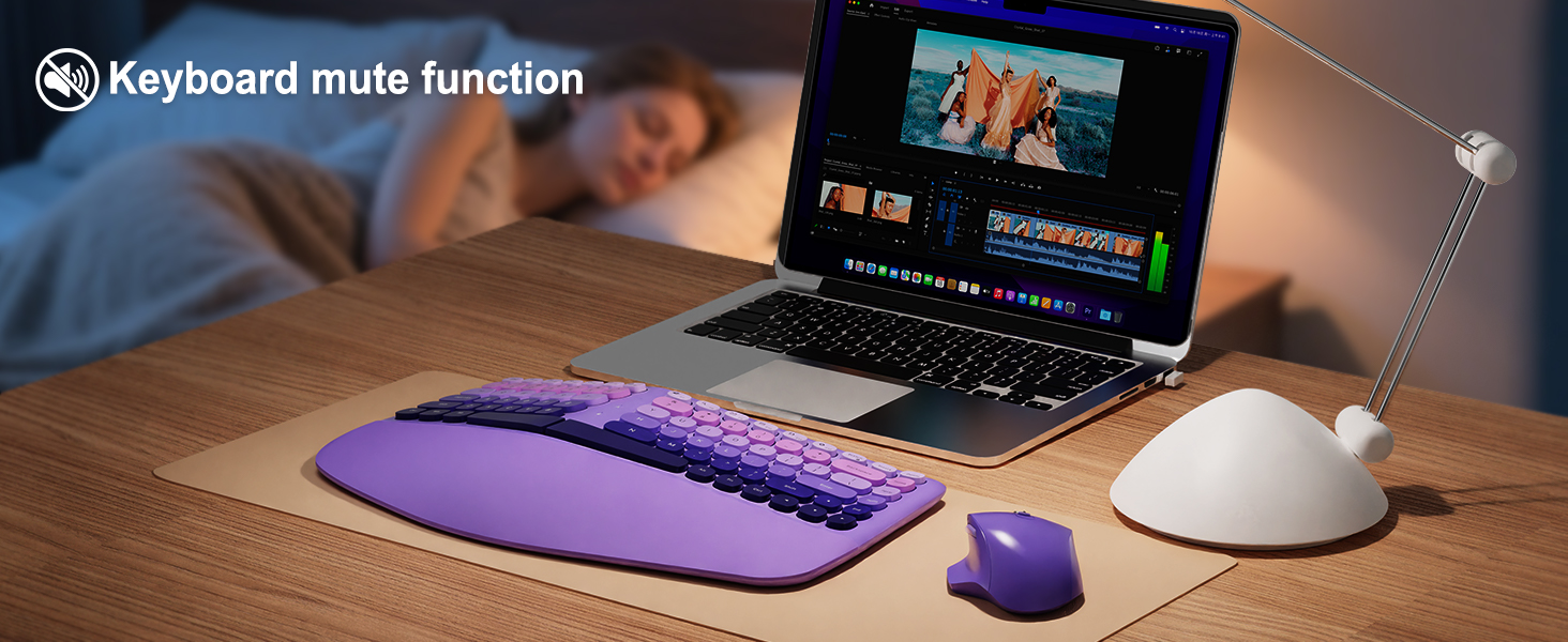 Ergonomic Wireless Keyboard Mouse