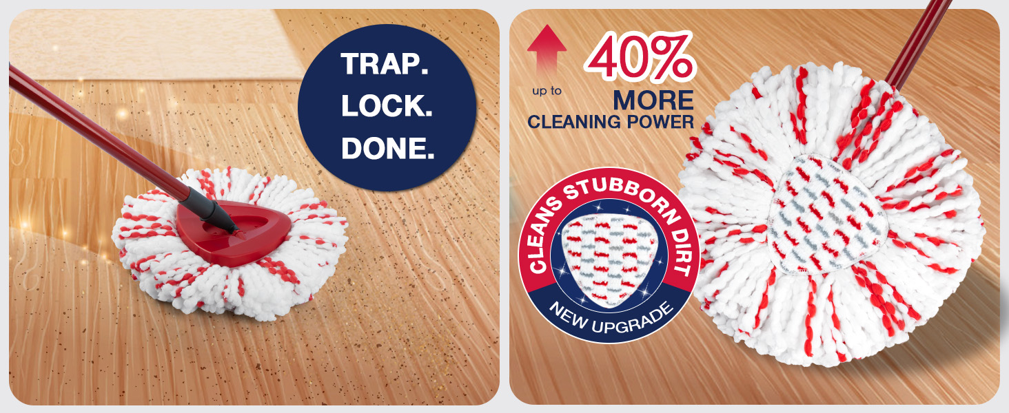 Spin mop head replacement
