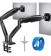 HUANUO 13 to 40 Inch Dual Monitor Arm for 2 Ultrawide Screens, Height Adjustable Full Motion Stan...