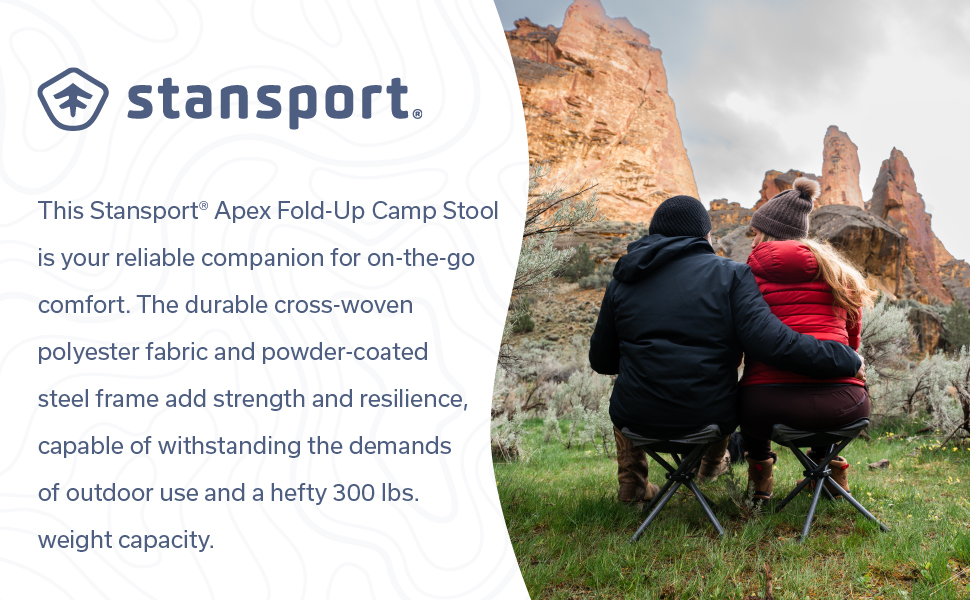 stansport, fold-up stool, camping chair, camp stool, outdoor furniture, strong, weight capacity