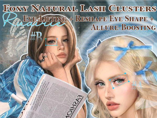 fox eye lash clusters