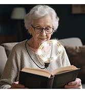 Large Hands Free Magnifying Glass with Light 15X, 5.6" Book Magnifier, 6 Light Modes, 1200mAh Rec...