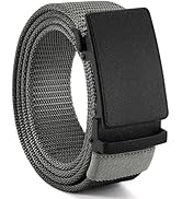 CHAOREN 1.5" Nylon Ratchet Belts for Men - Adjustable Casual Work Belt with Slide Buckle - Trim t...