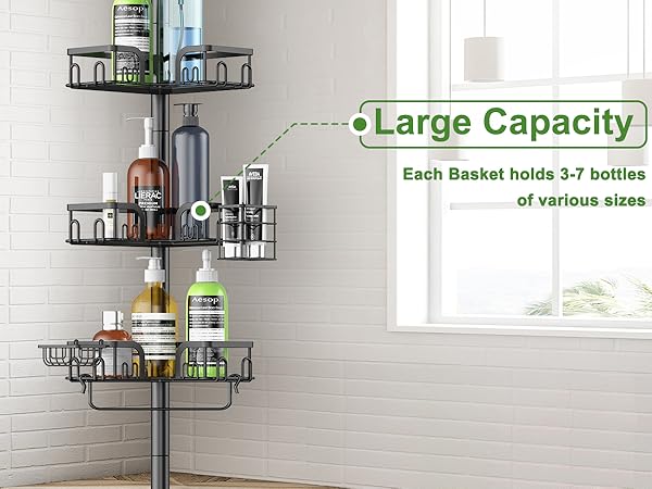 large shower organizer rack