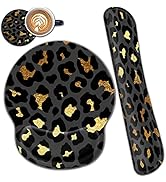 Ergonomic Mouse Pad Gel Wrist Support and Memory Foam Keyboard Wrist Rest Set, for Gaming Compute...