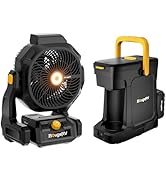 BougeRV 8Ah Removable Battery Powered Fan, 755 CFM 18V Portable Fan Rechargeable &amp; Coffee Machine...