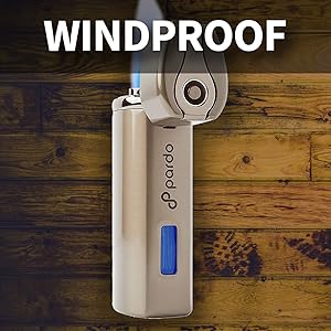 Pardo Torch Lighter Triple Jet Flame, Refillable Butane Lighter