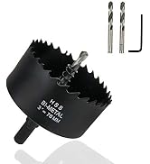 Rannb Hole Saw 3-inch Dia Hole Cutting Drill Bit for Drilling Holes in Wood, Plastic, Drywall, Th...