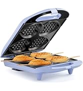 Holstein Housewares - Non-Stick Heart Waffle Maker, Lavender - Makes 4 Heart-Shaped Waffles in Mi...