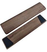 HAUSMODA Premium Walnut Wooden Wrist Rest for Tenkeyless Keyboard, Ergonomic Curve &amp; Easy Mainten...