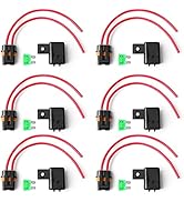 Newdeli Automotive/Marine Weatherproof Blade Style ATO/ATC Fuse Holder with Cover 6 Pack,12 AWG 3...