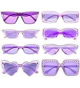 SUNOVELTIES 8 Mixed Style Party Sunglasses Retro Colored Party Favors Bulk Classic Costume Glasse...