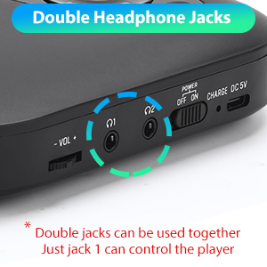 cd player with headphones