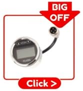 Digital Boat Depth Finder, 52mm/2in Marine Depth Gauge, Depth Sounder Dash Depth Finder Transduce...