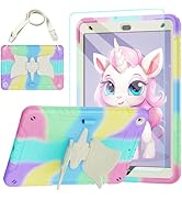 TOMORRY for iPad 9th/8th/7th Generation Case 10.2" with Tempered Glass Screen Protector,Unicorn S...