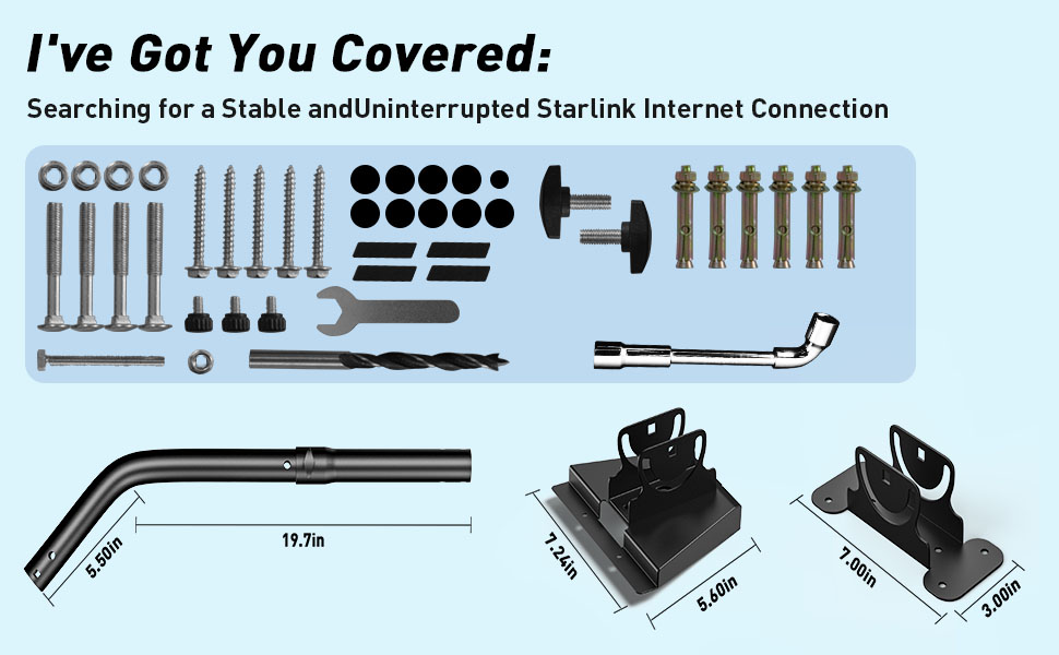 Accessory dimensions and assembly components