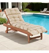 Chaise Lounge Cushions Outdoor,Waterproof &amp; Fade Resistant Patio Lounge Chair Cushions for Outdoo...