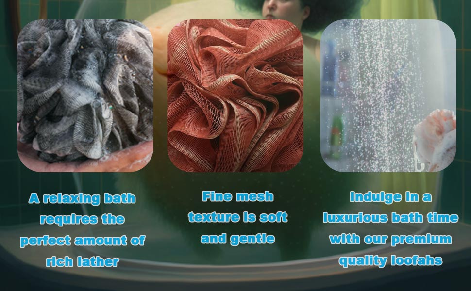 Loofah Exfoliating Body Sponge Scrubber for Skin Care in Bath Spa Shower