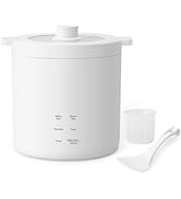 Olayks Mini Rice Cooker 2 Cup Uncooked, Small Electric Cooker, with 4 Cooking Functions, 24 Hour ...