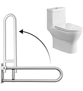 28 Inch Toilet Grab Bar Flip Up Aluminum Handicap Rails Grab Bars Load Capacity of 100 kg/220 lbs...