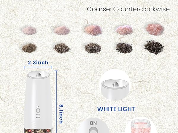 Electric Peppe&amp;Salt Grinder Set